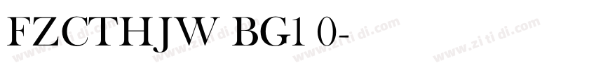 FZCTHJW BG1 0字体转换